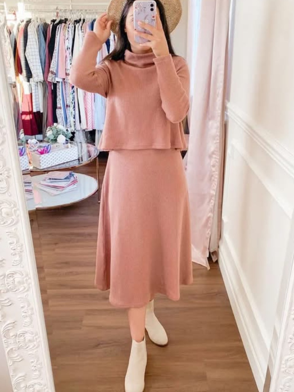 Dainty Jewells Coffee and Crème Brûlée Midi Sweater Dress Size XXL